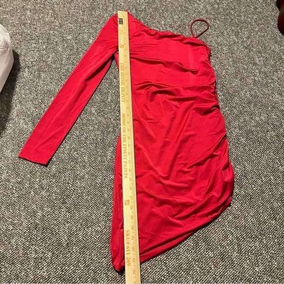 Superdown Brie One Sleeve Dress Hot Pink Revolve Small Z - Picture 7 of 7